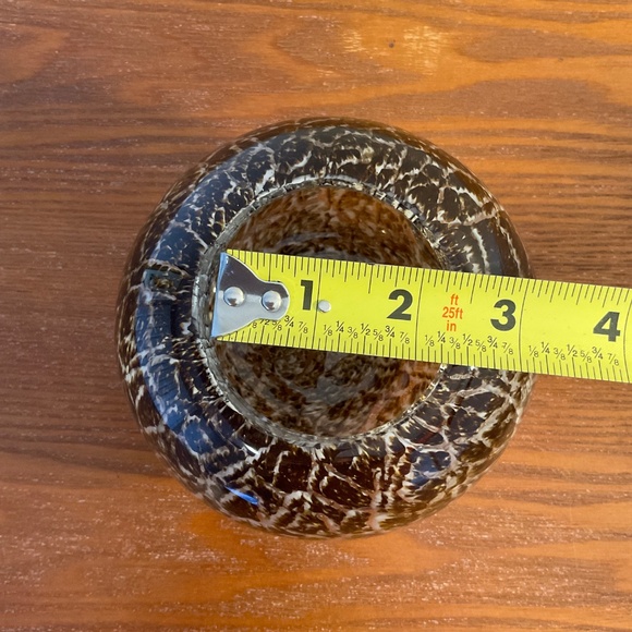 Art Glass Tortoise Shell Pattern with Windows - Candle Holder or Vase - Picture 15 of 15